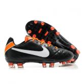 C025 Nike Tiempo IV Legend FG - Preto c Laranja